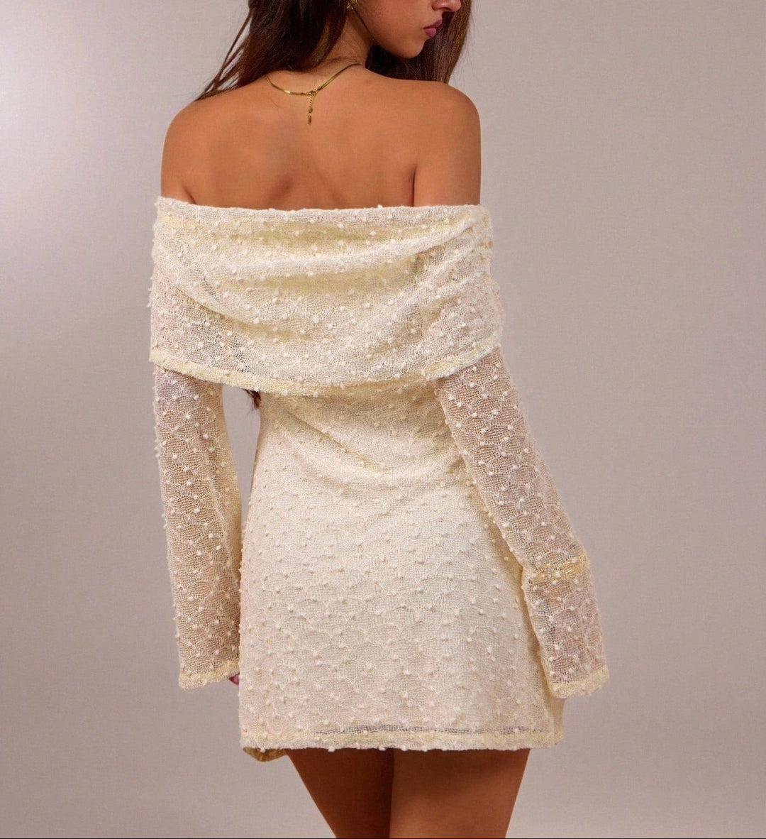 Rochie mini Shein, crem
