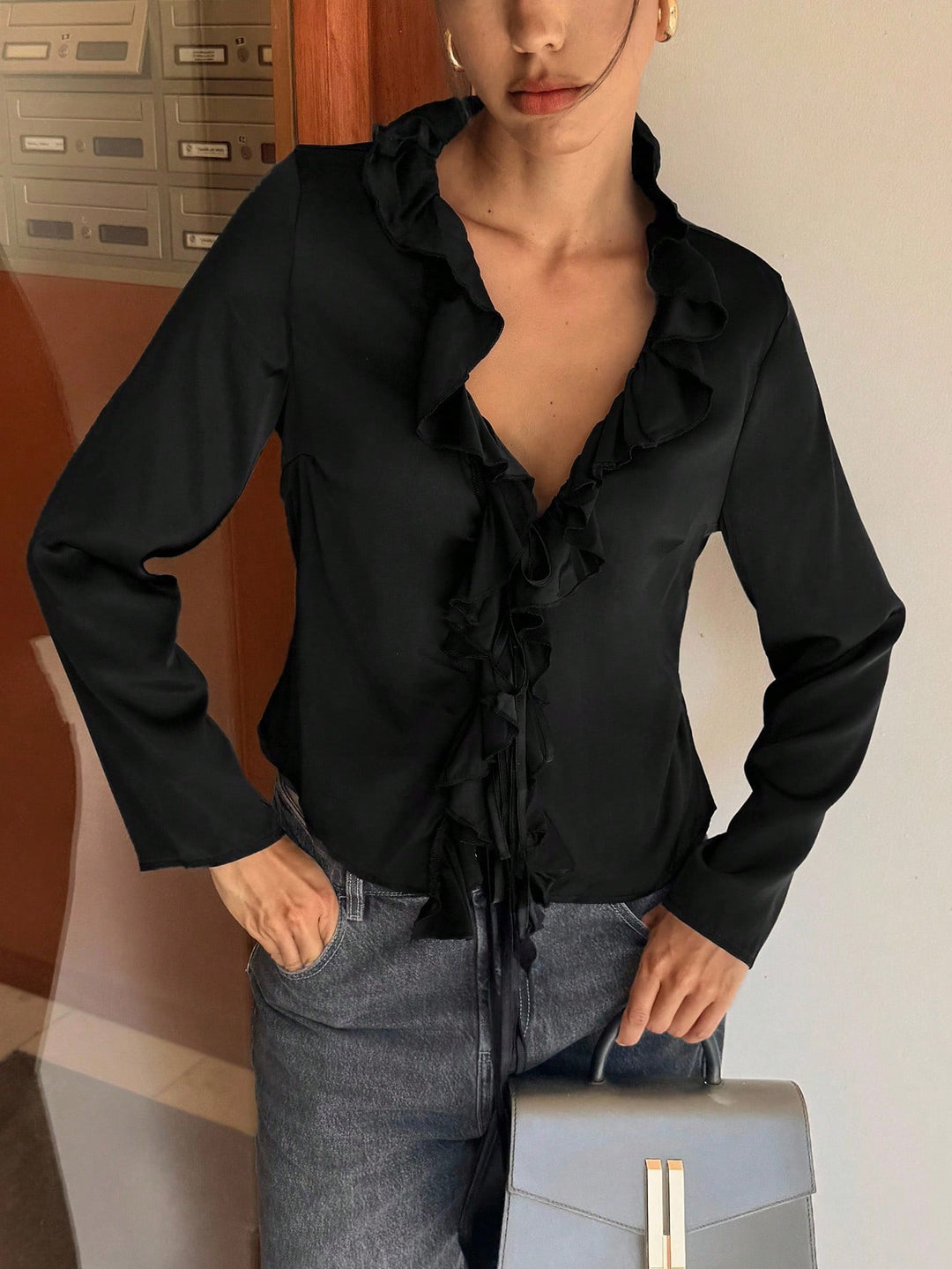 Top SHEIN, negru