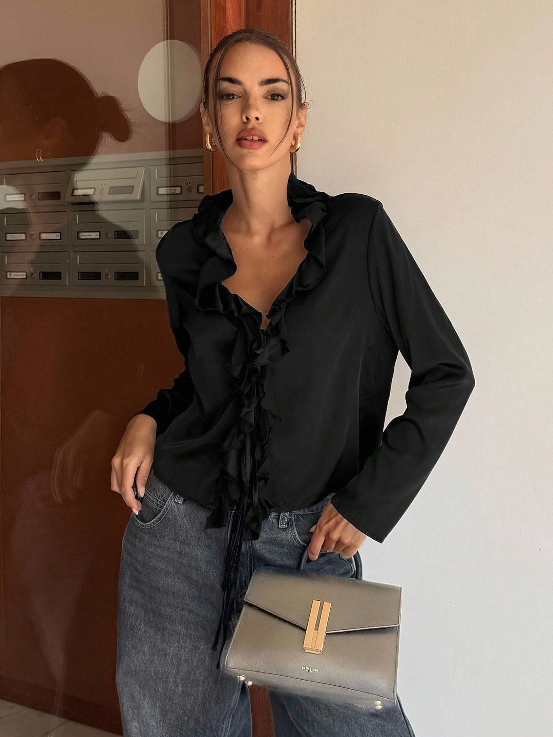 Top SHEIN, negru