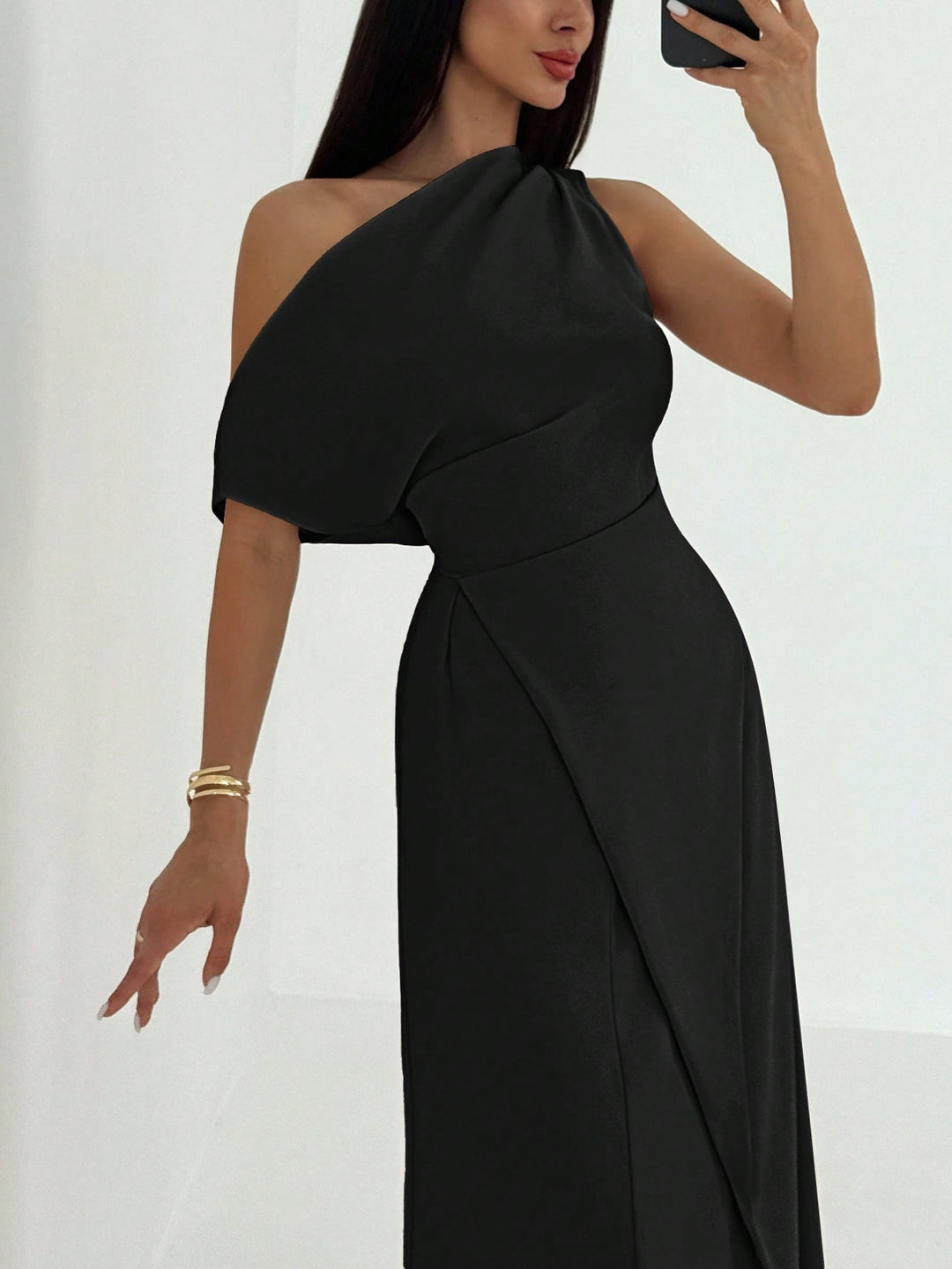 SHEIN maxi ruha, fekete