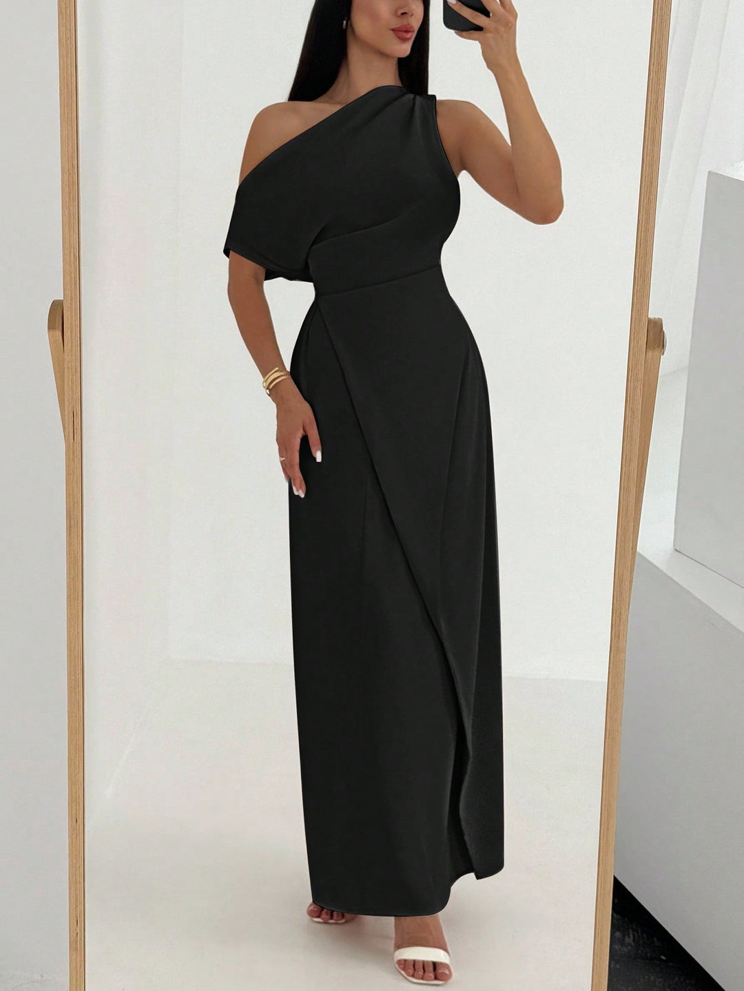 SHEIN maxi ruha, fekete