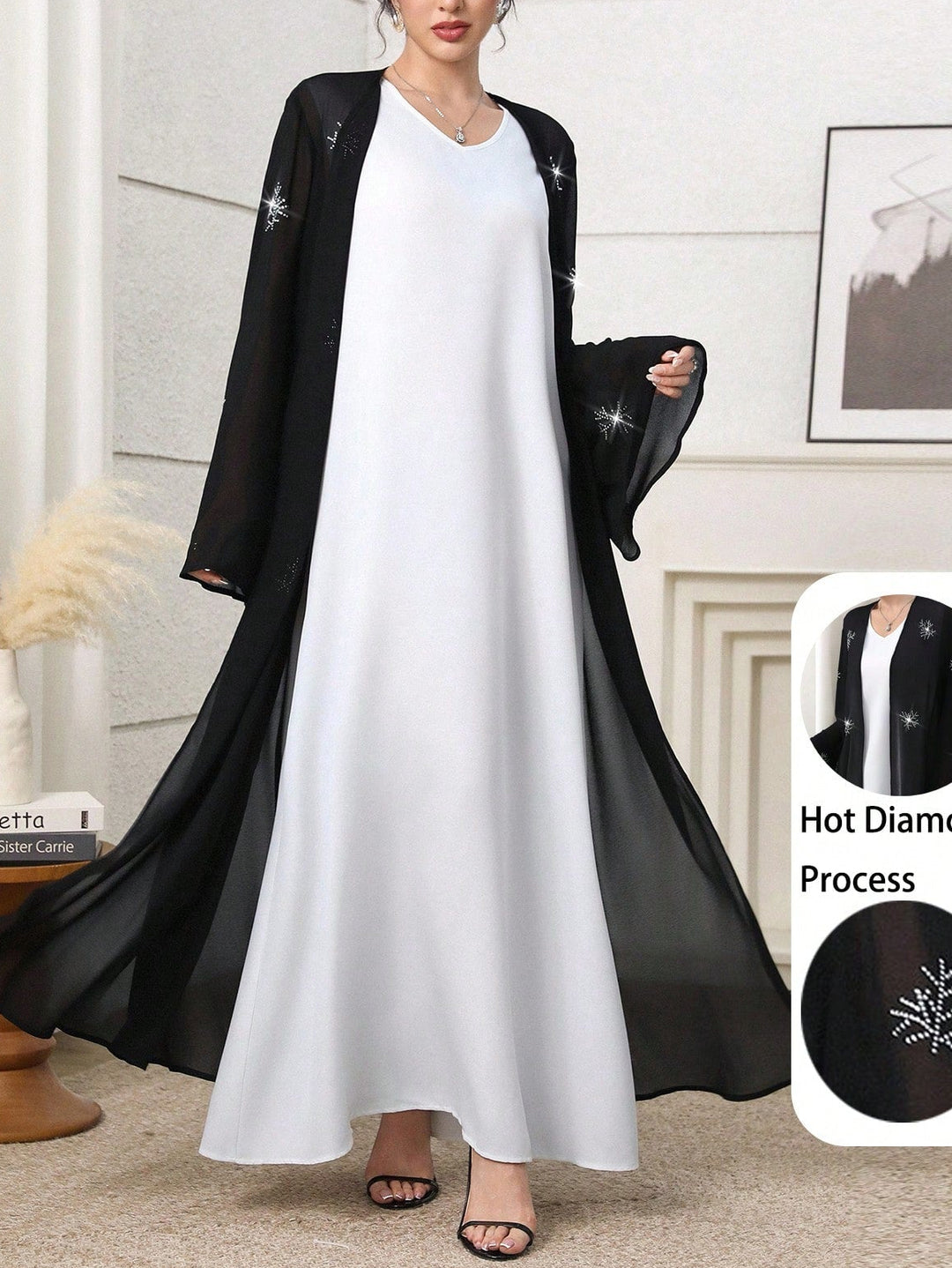 Shein kardigán, fekete