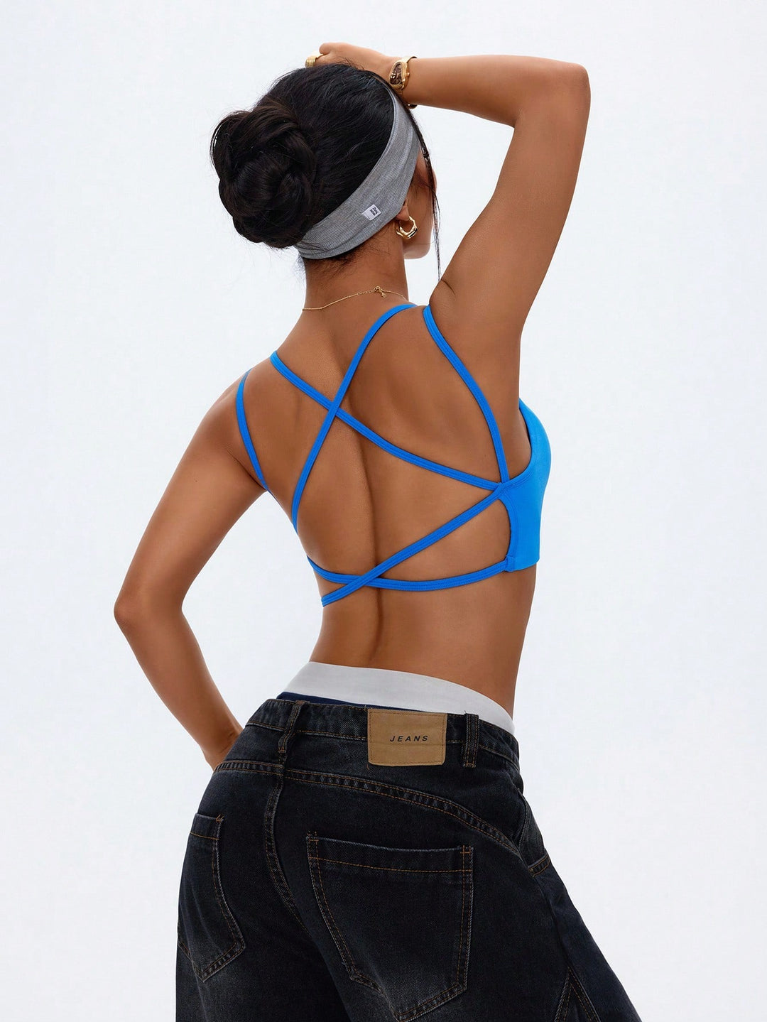 SHEIN Bandeau felső, kék