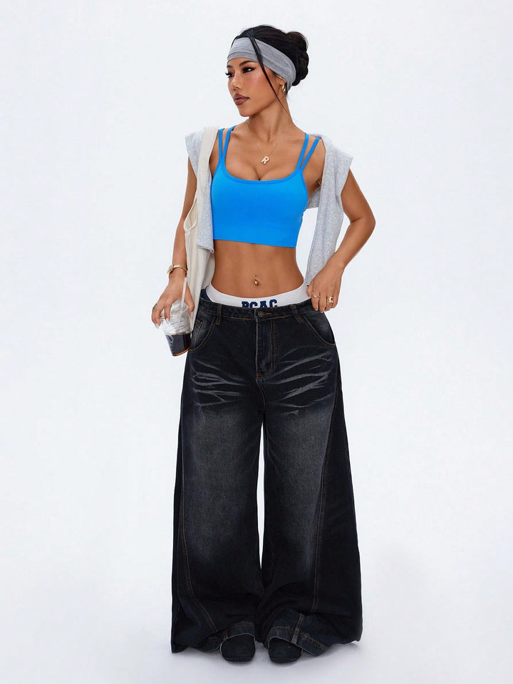 SHEIN Bandeau felső, kék