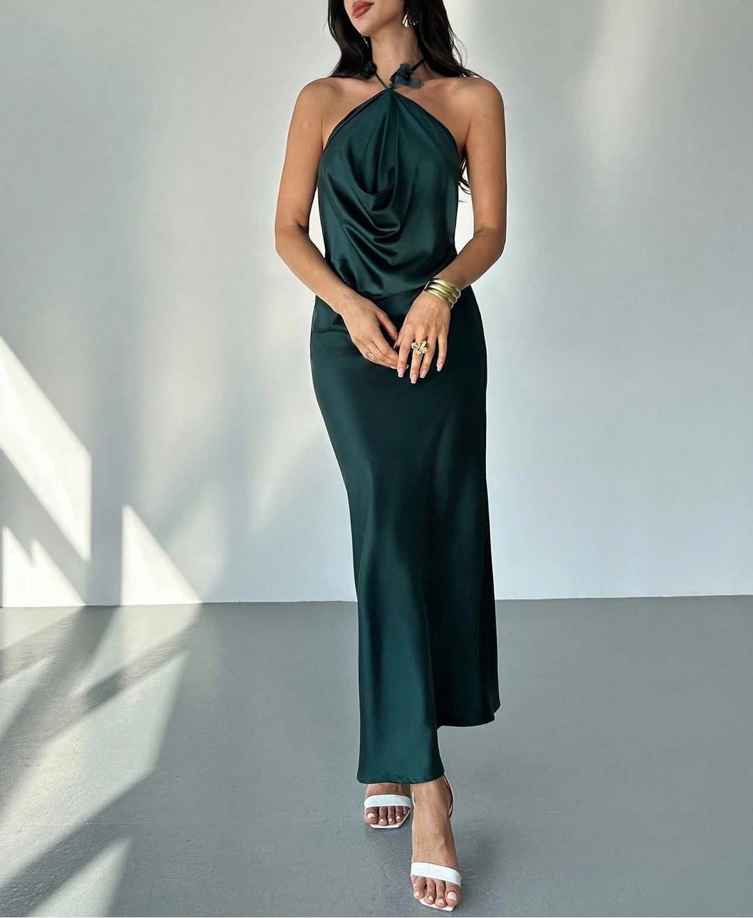 Rochie maxi SHEIN, verde