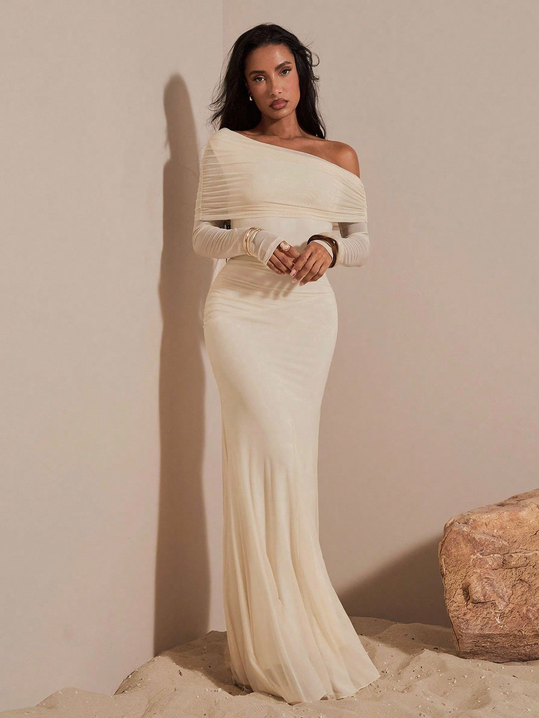 Rochie maxi SHEIN, portocaliu