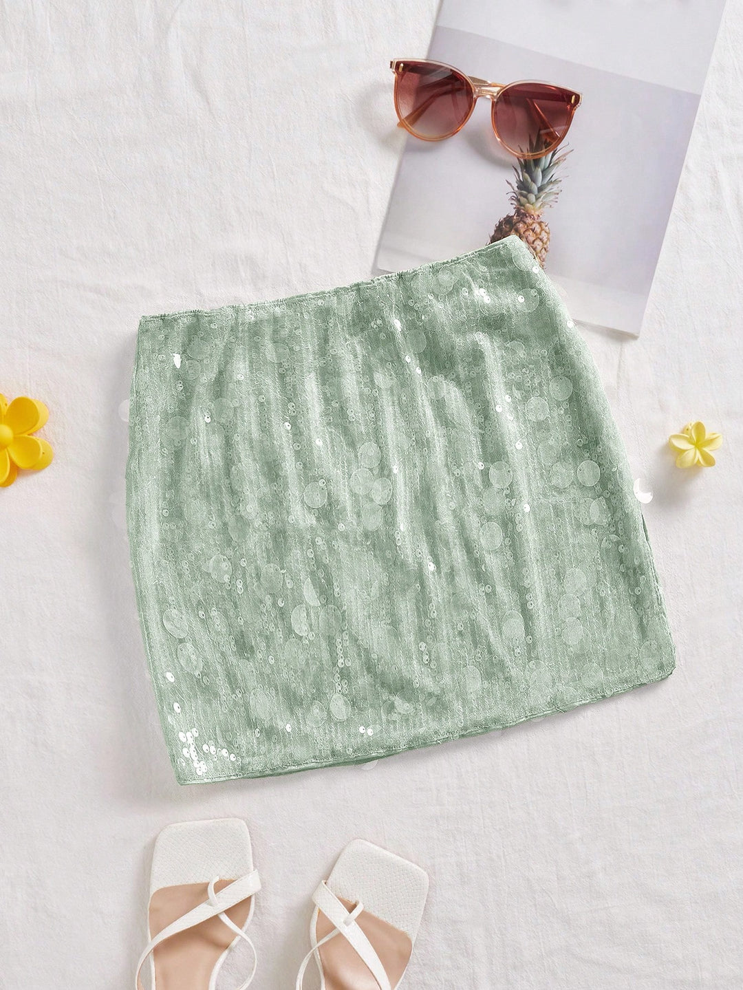 Fustă mini SHEIN, verde