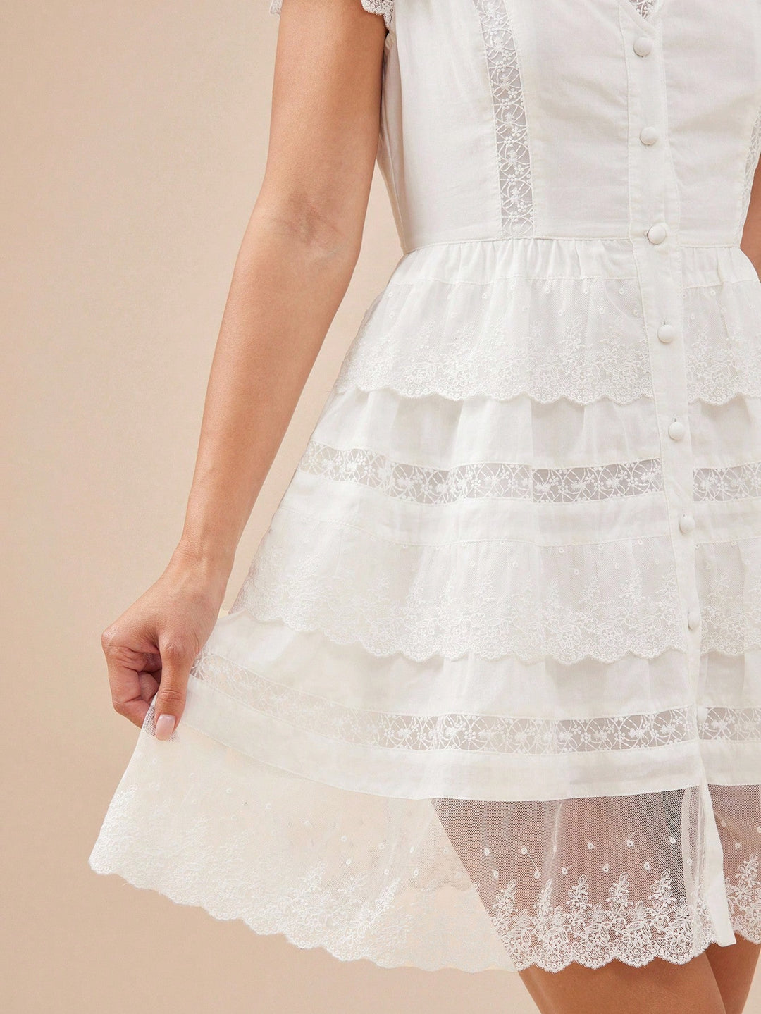 Rochie scurtă SHEIN, alb