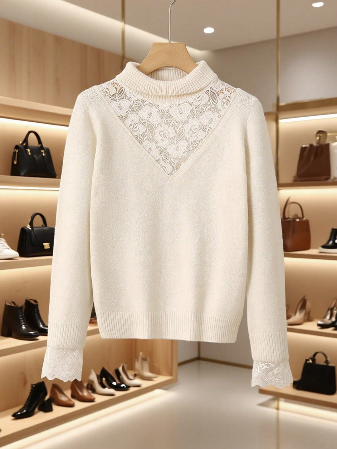 Pulover SHEIN, alb