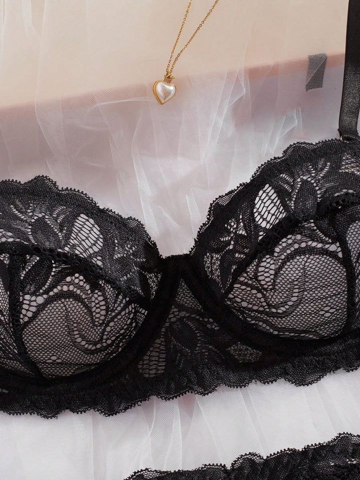 Set de lenjerie SHEIN, negru
