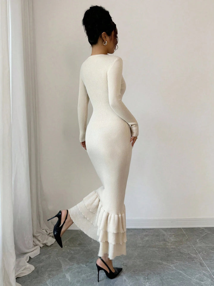 Rochie midi Shein, crem