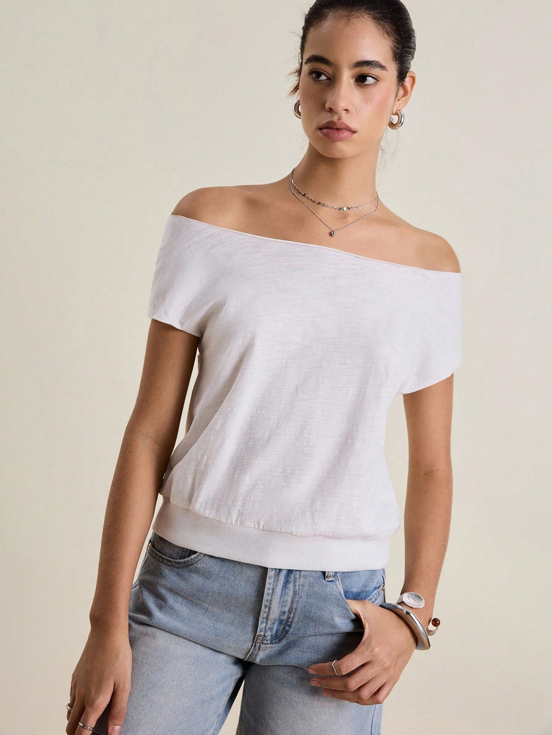 Top SHEIN, fehér