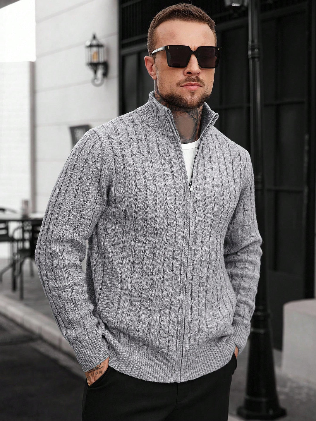 Cardigan SHEIN, gri