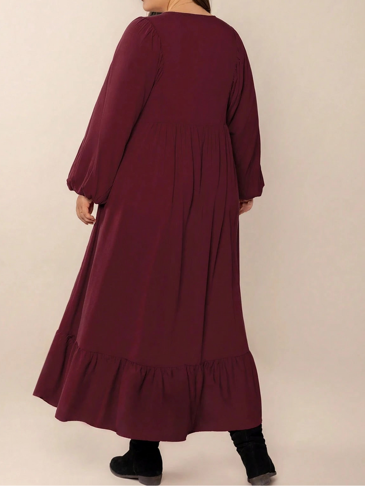 SHEIN bordó midiruha