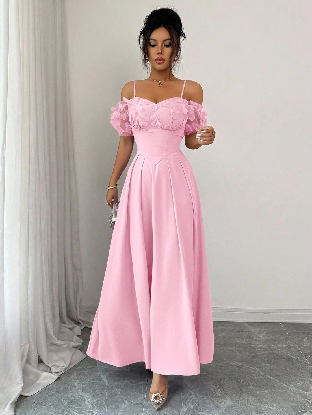 Rochie maxi SHEIN, roz