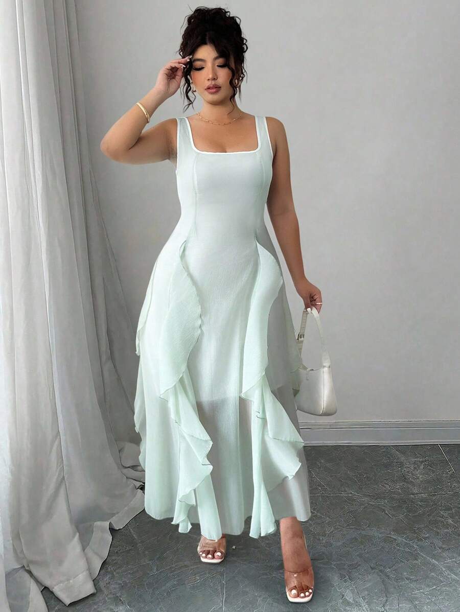 Rochie midi SHEIN, verde