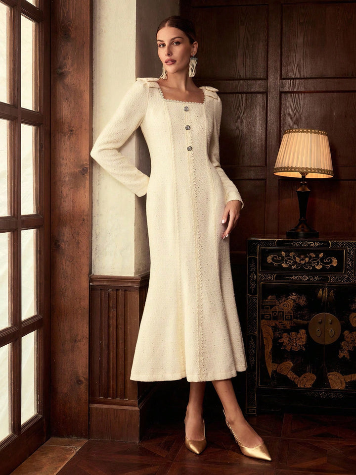 Rochie maxi SHEIN, bej
