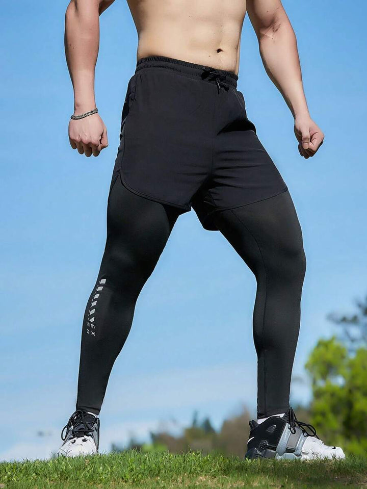 Leggings 2 în 1 SHEIN, fekete