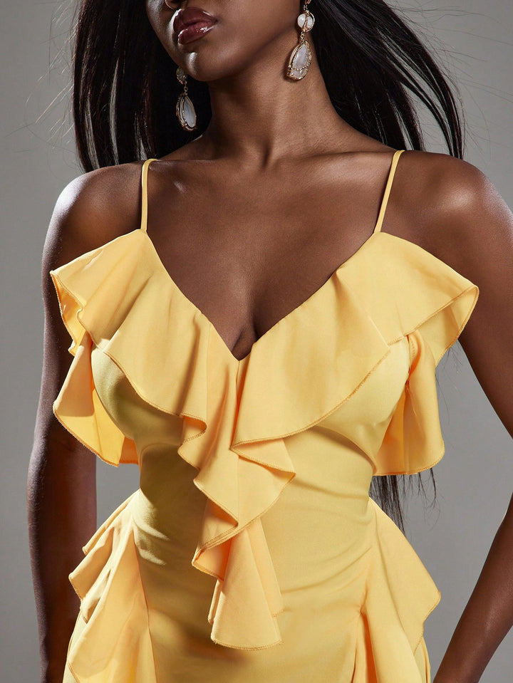 Rochie maxi SHEIN, galben