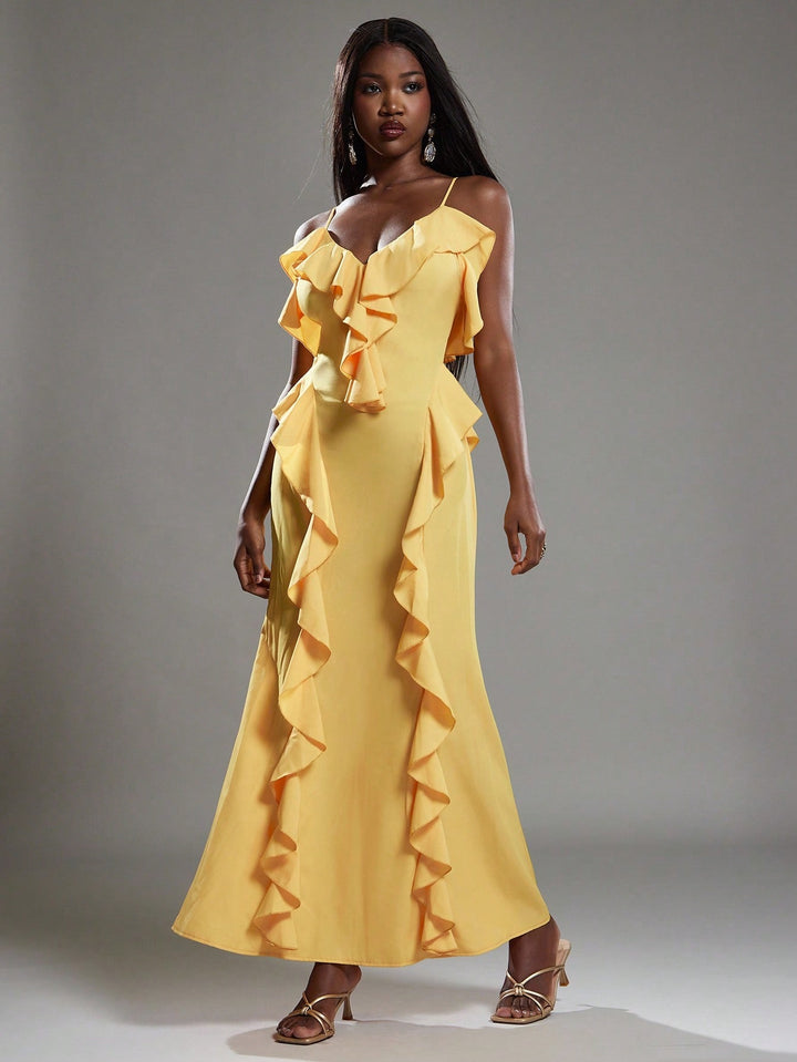 Rochie maxi SHEIN, galben