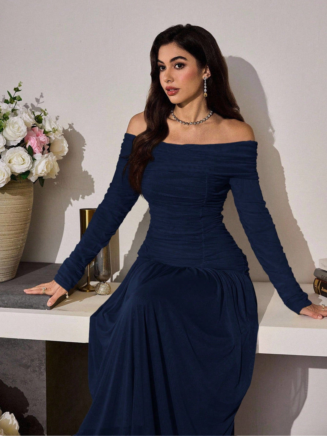SHEIN Maxi ruha, kék