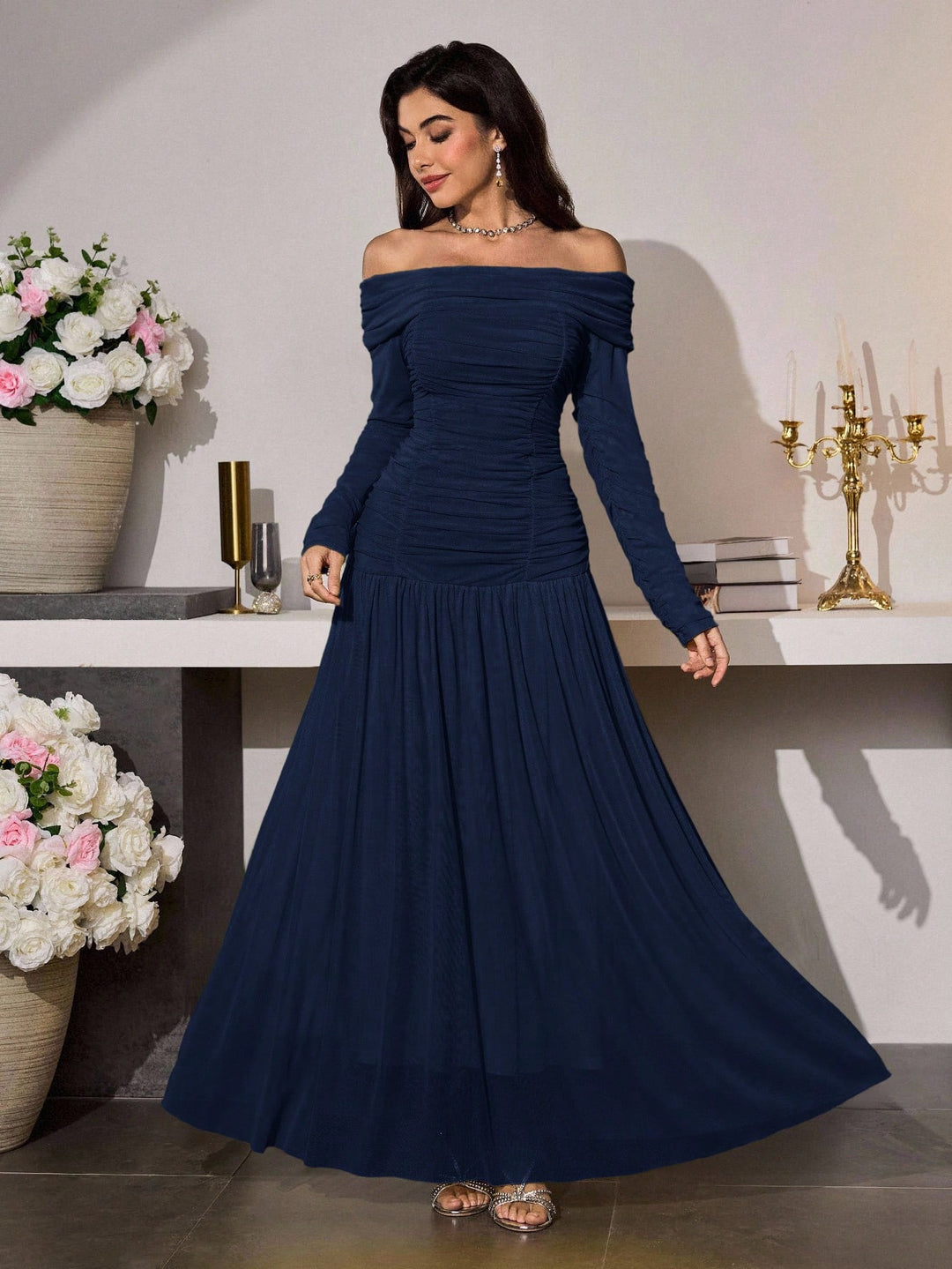 SHEIN Maxi ruha, kék
