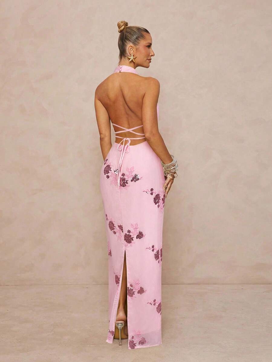 Rochie maxi SHEIN, roz