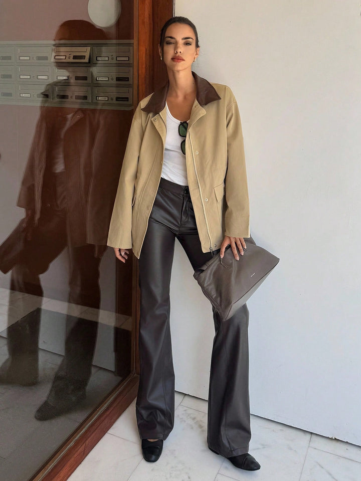 SHEIN kabát, khaki