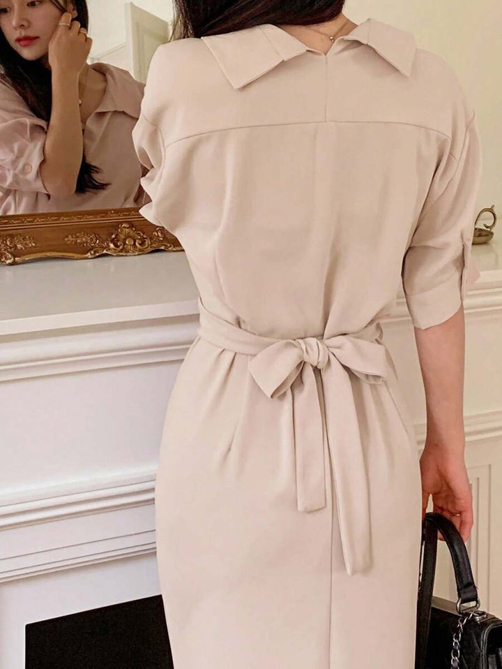 Rochie maxi SHEIN, bej