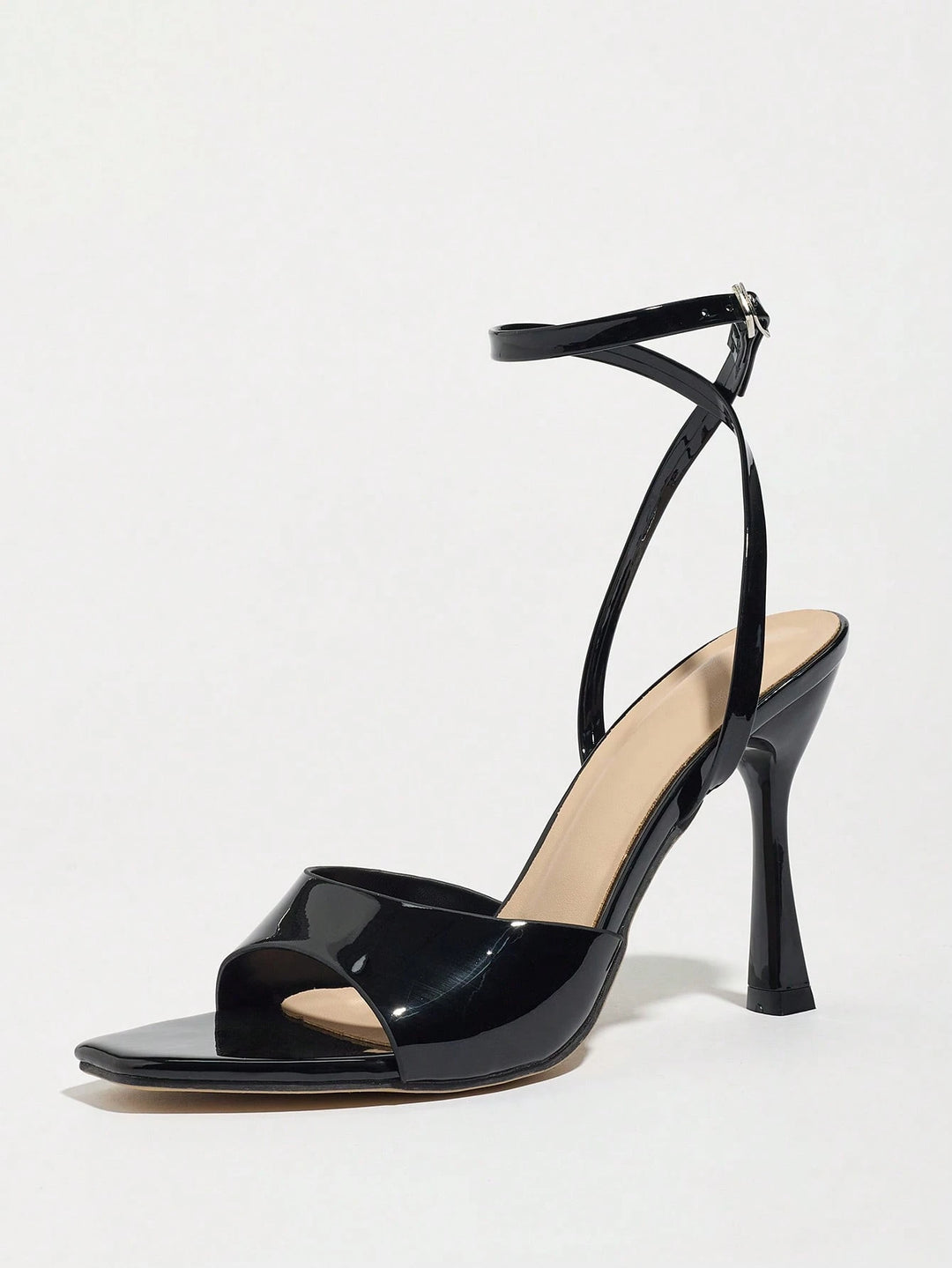 Sandale cu toc SHEIN, negru