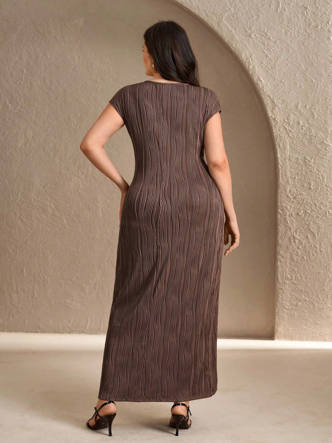 Rochie maxi SHEIN, maro