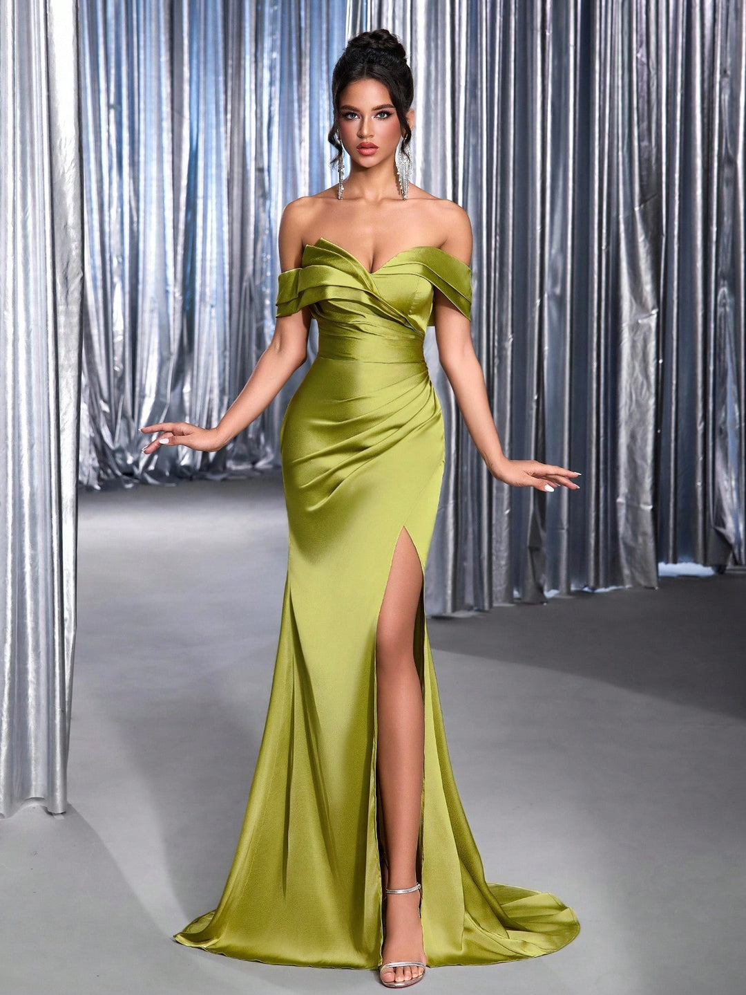 Rochie maxi SHEIN, verde