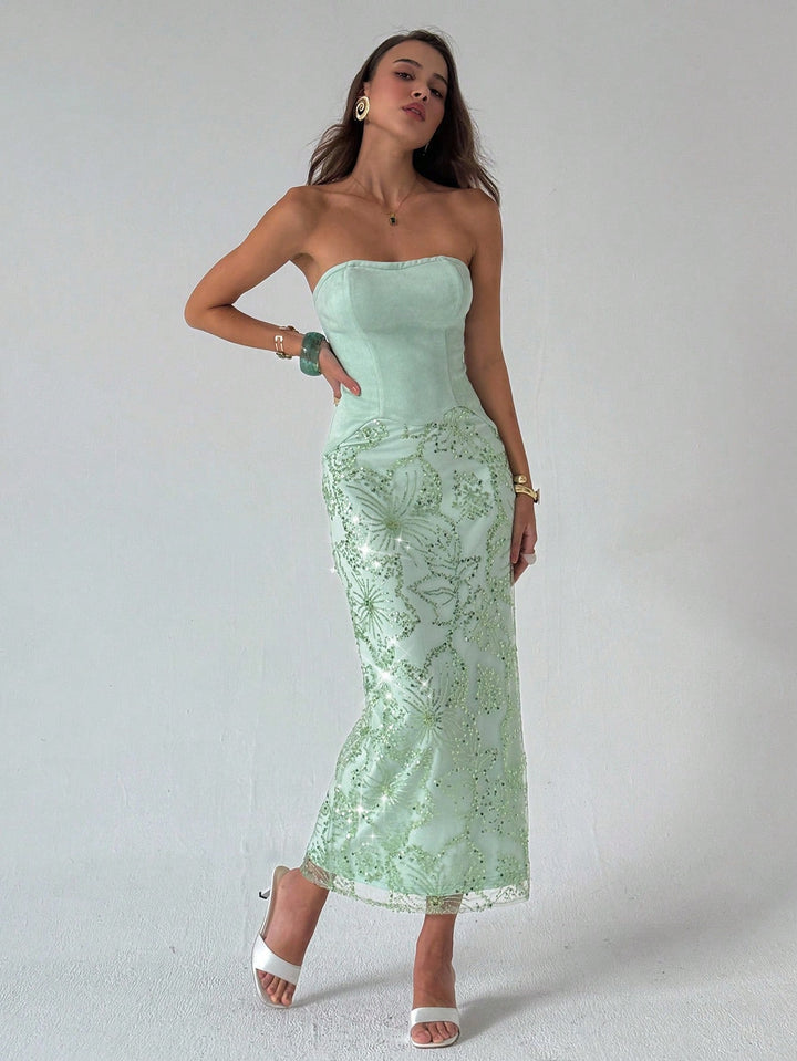 Rochie maxi SHEIN, verde
