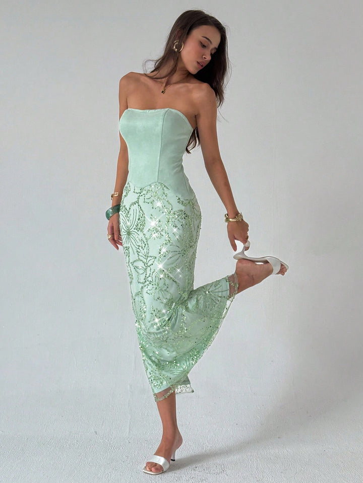 Rochie maxi SHEIN, verde