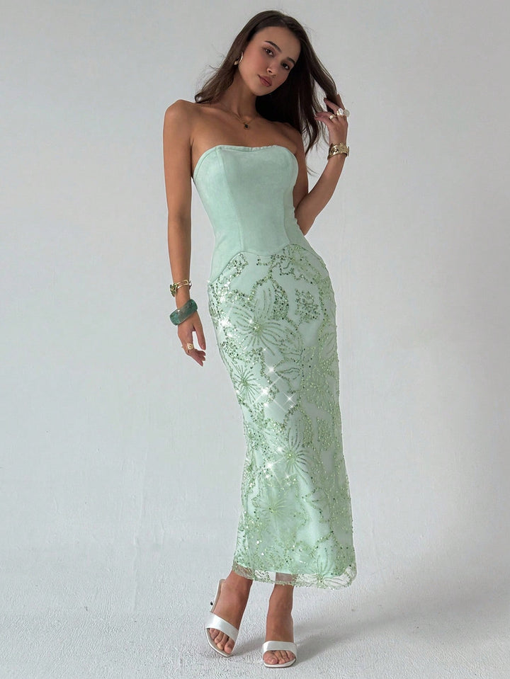 Rochie maxi SHEIN, verde