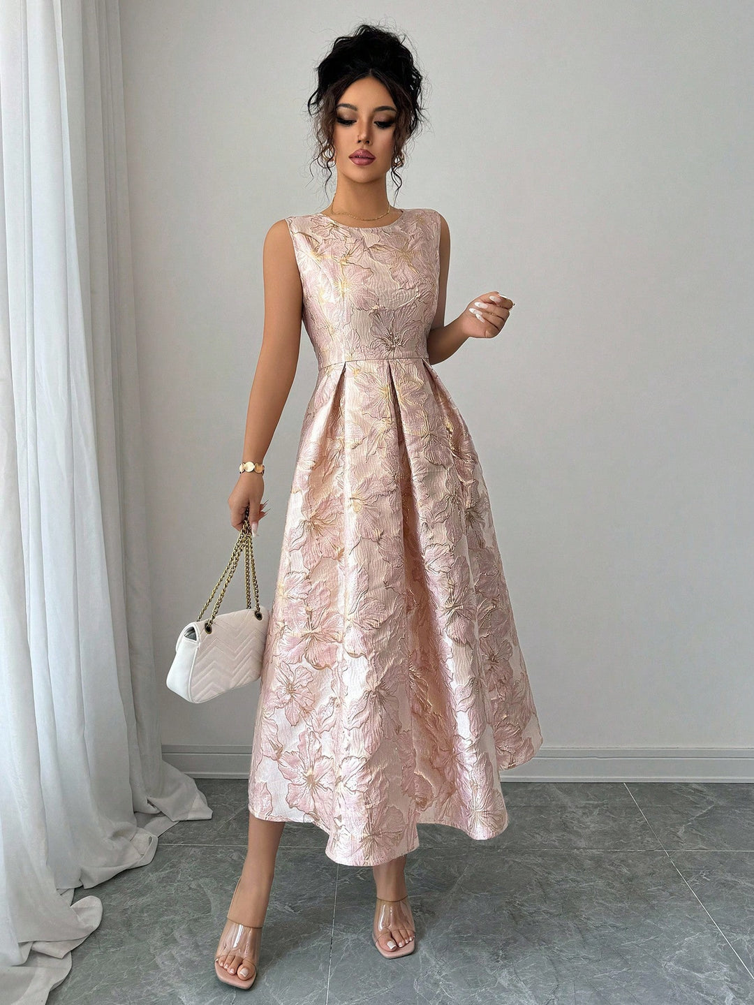 Rochie midi SHEIN, roz