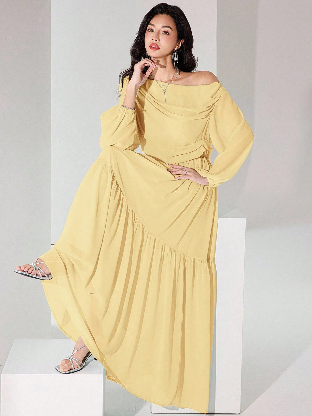Rochie maxi SHEIN, galben