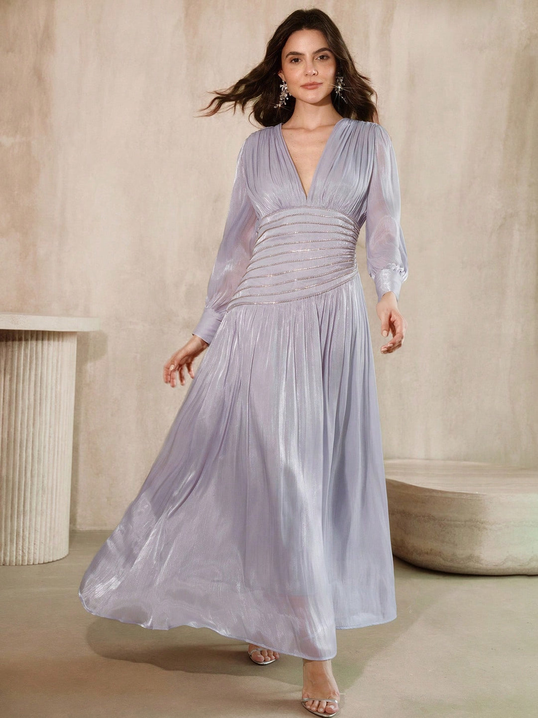 Rochie maxi SHEIN, gri