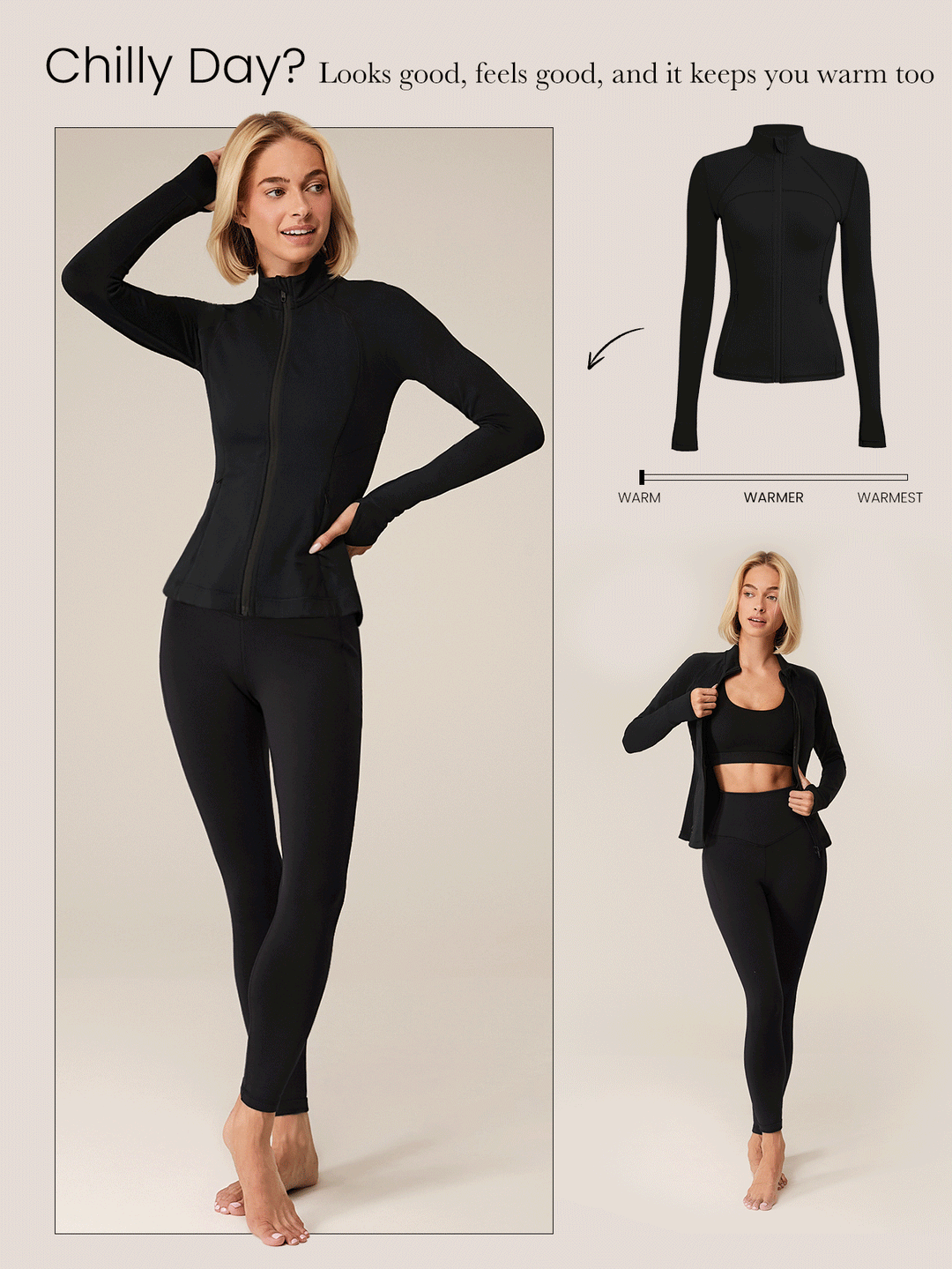 SHEIN Sport dzseki, fekete