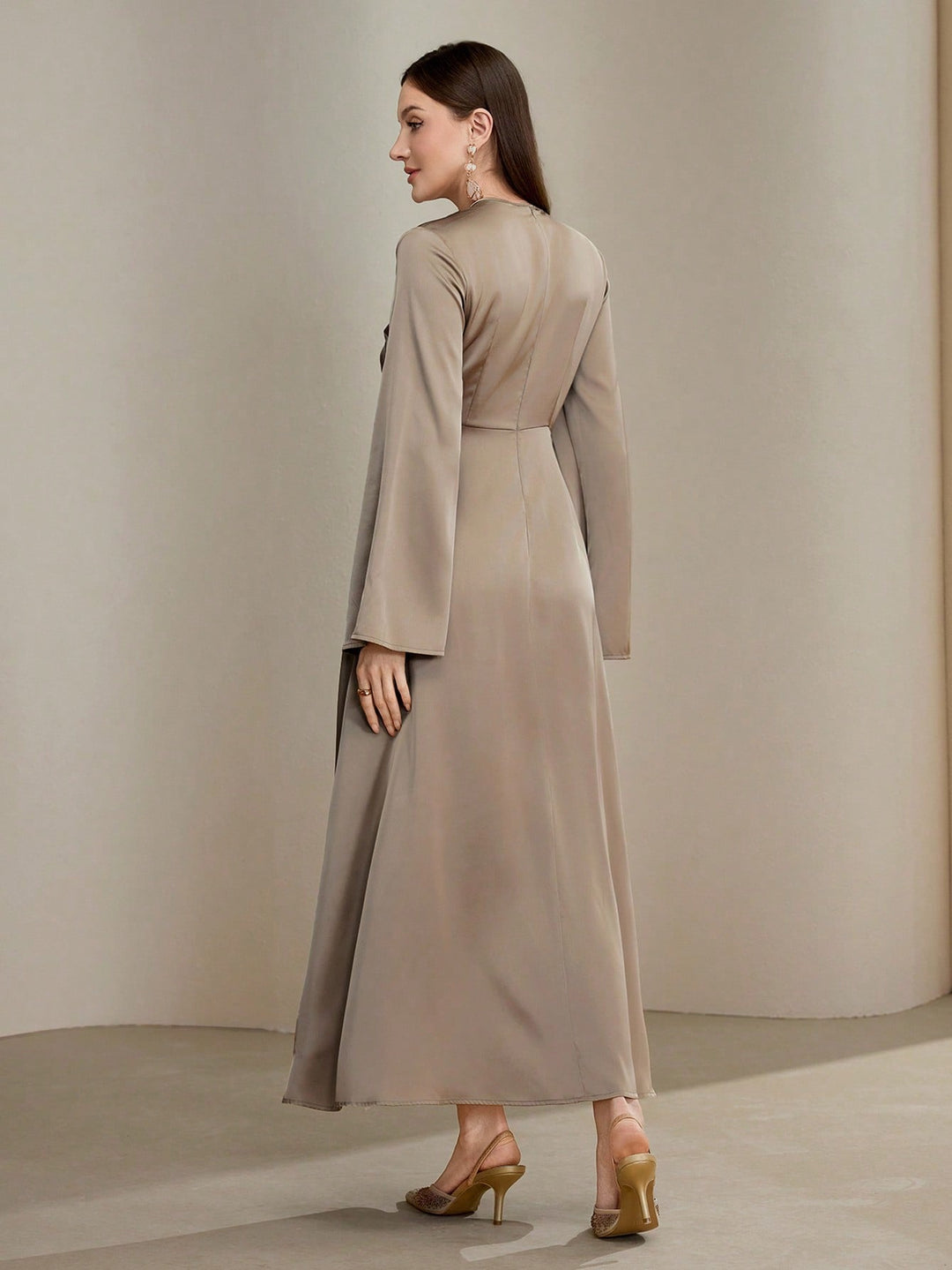 Rochie maxi SHEIN, kaki