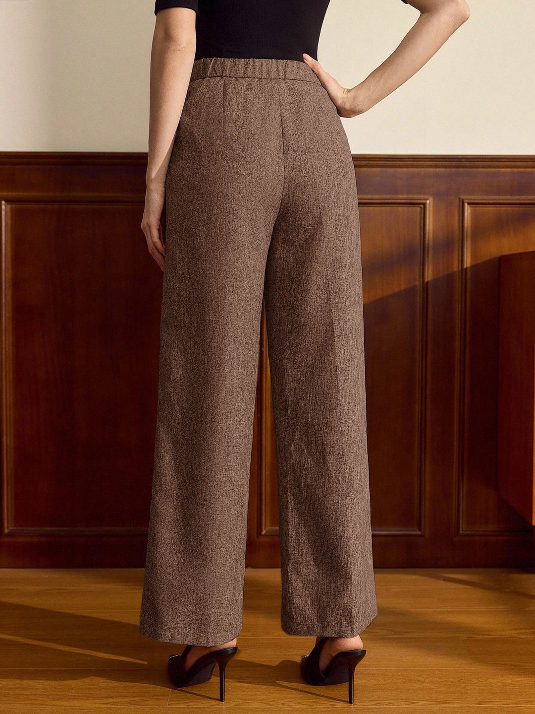 Pantaloni SHEIN, maro