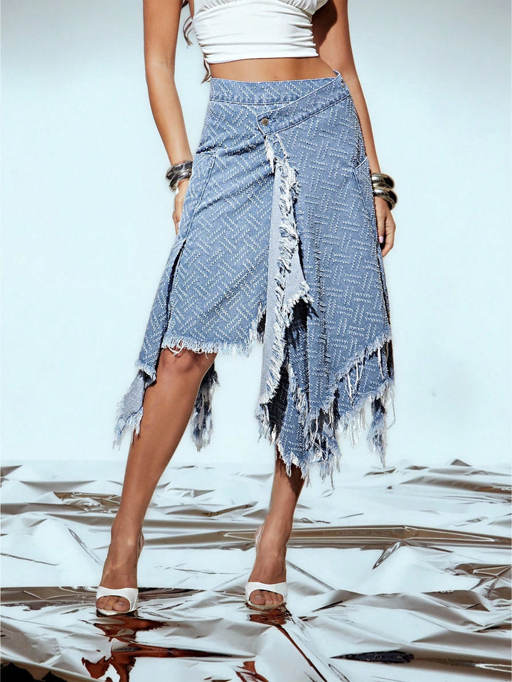Shein farmer mini szoknya, kék
