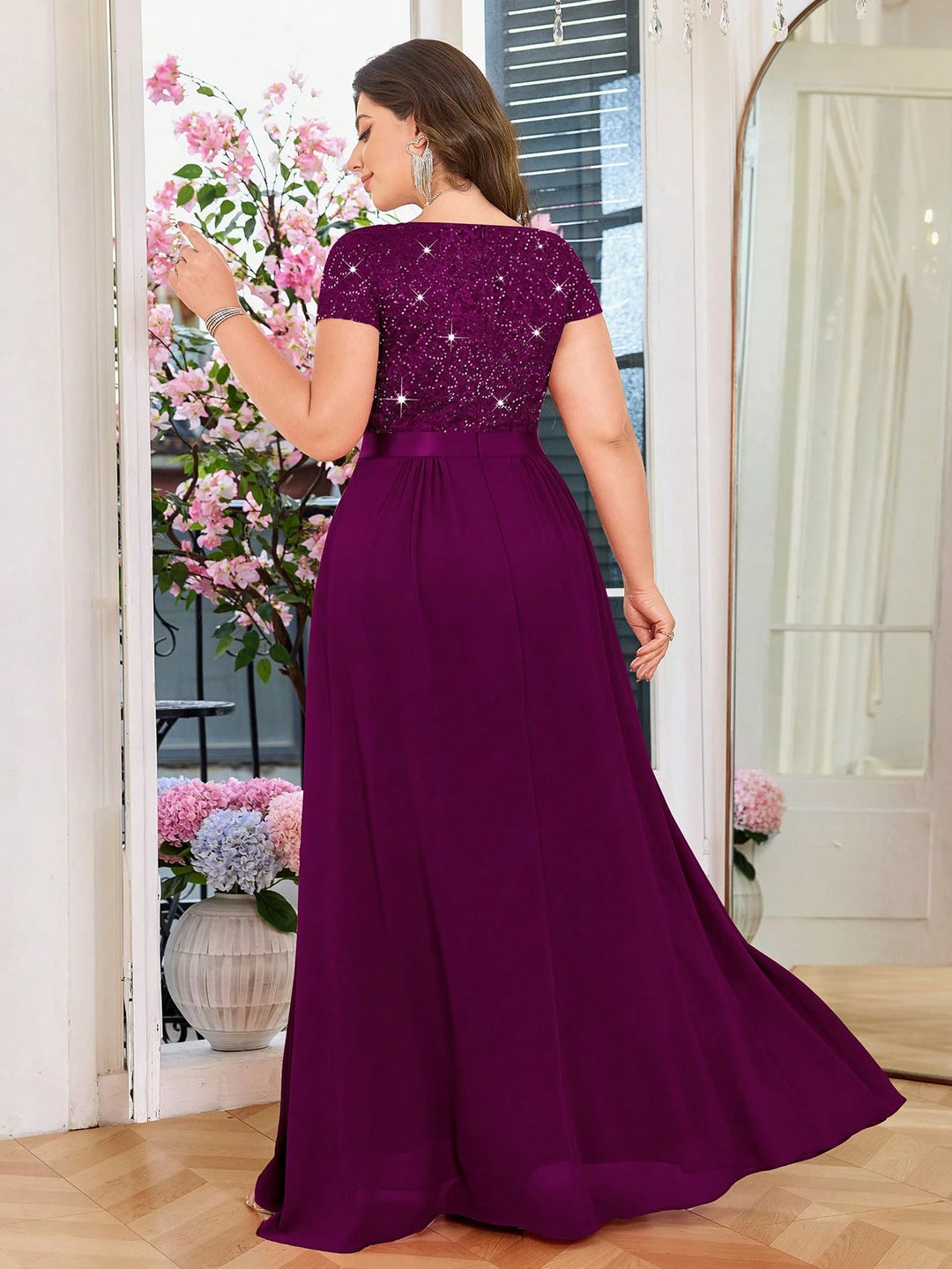 Rochie de ocazie damă SHEIN, mov, mărimea 1XL