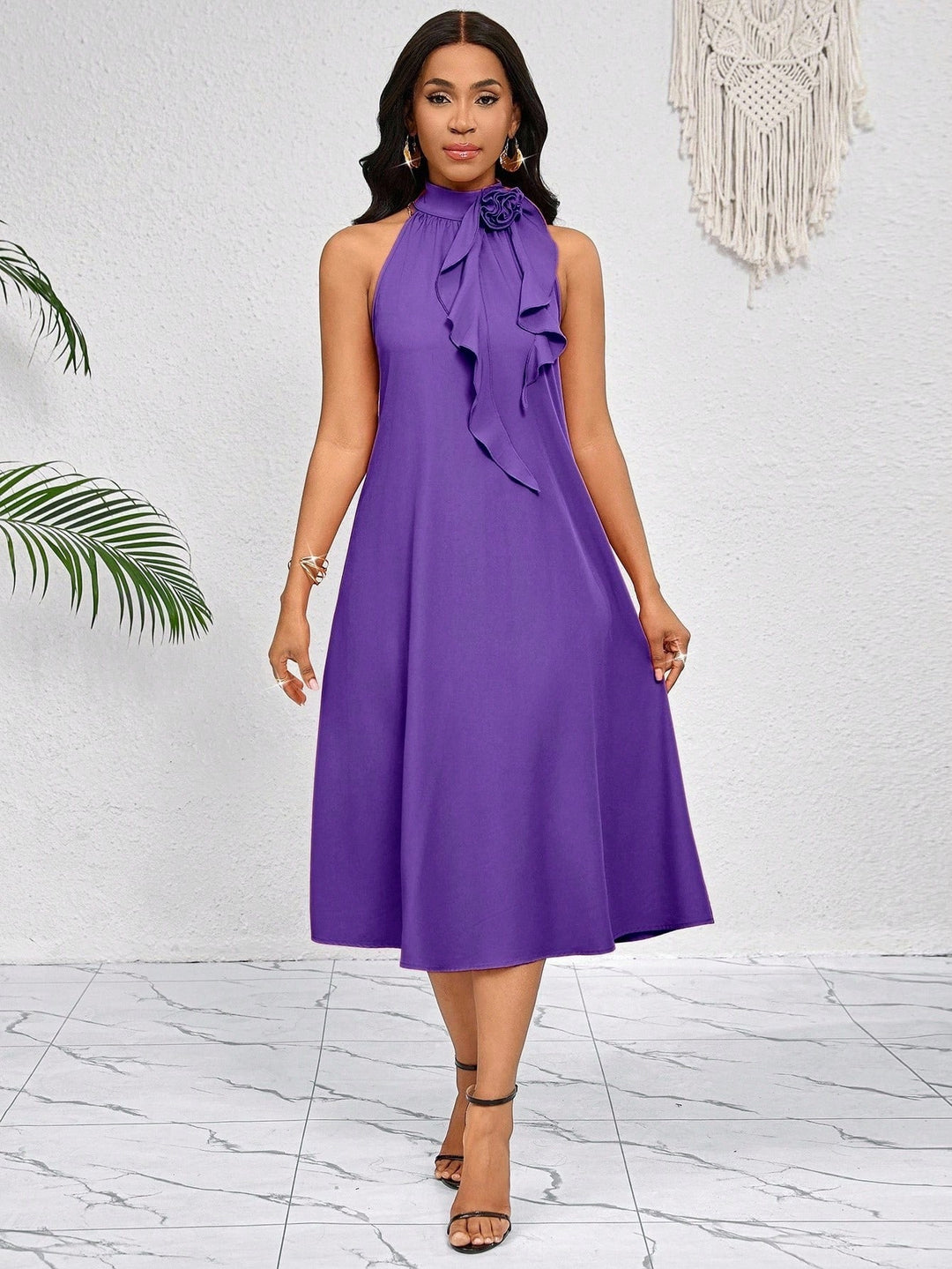 Rochie midi SHEIN, mov