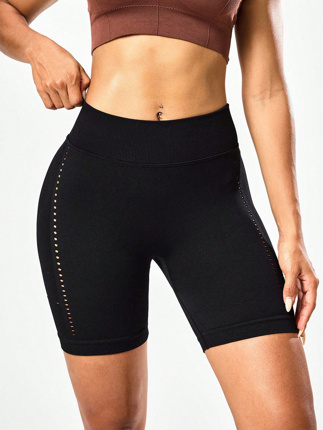 Rövid leggings SHEIN, fekete