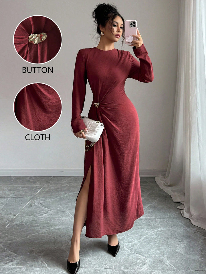 Rochie maxi SHEIN, vișiniu