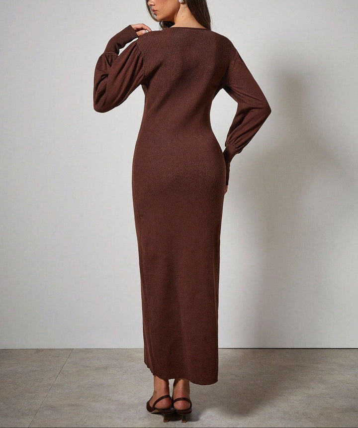 SHEIN Maxi ruha, barna