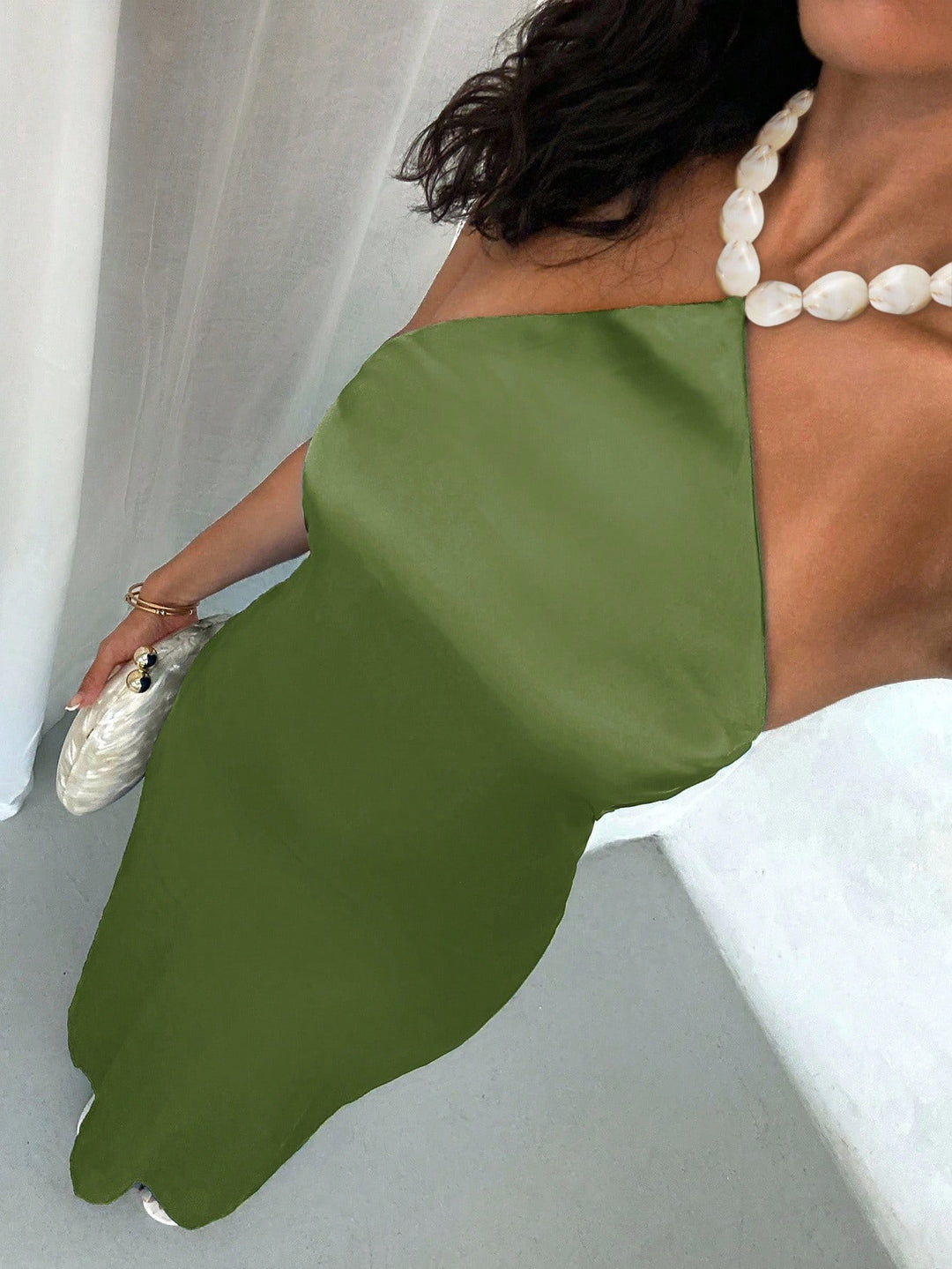 Rochie maxi SHEIN, kaki