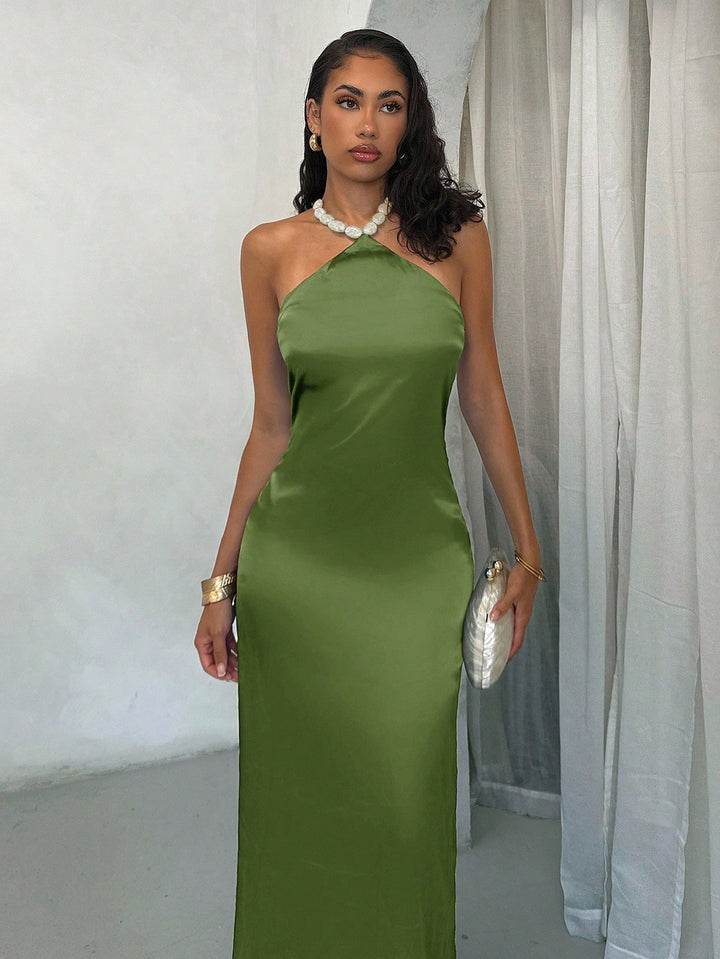 Rochie maxi SHEIN, kaki
