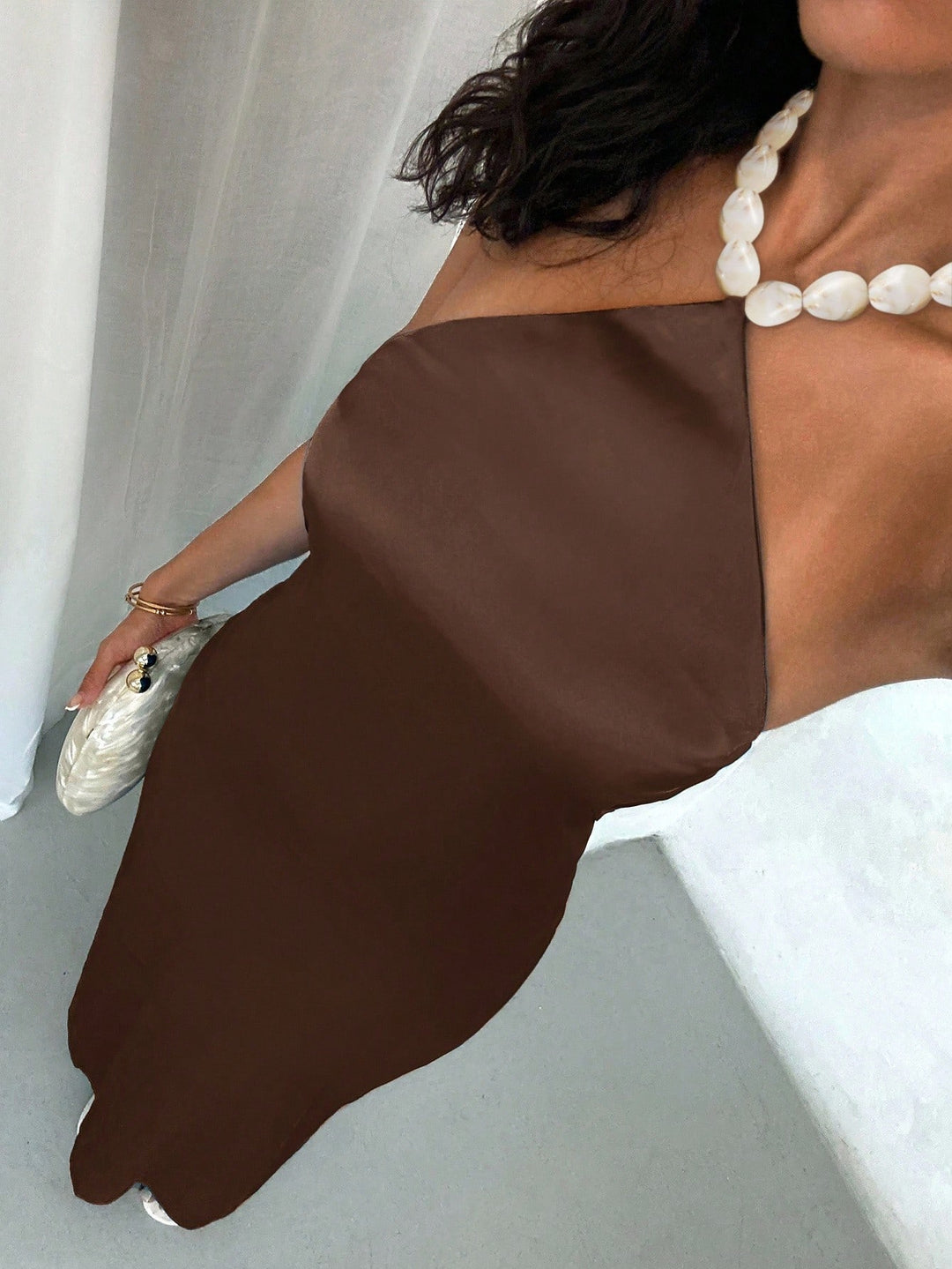 SHEIN maxi ruha, barna